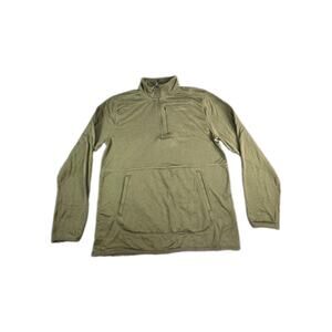 Merrell Moisture Wicking 1/4 Zip Men's Sz L Mock Neck Green Pullover Sweatshirt